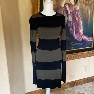EUC French connection striped long sleeve dress